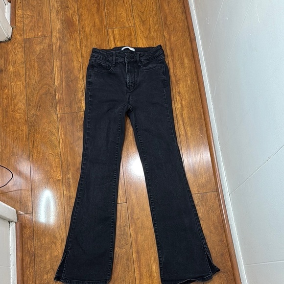 Denim - NINE WEST Classic Black Flared Women's Jeans